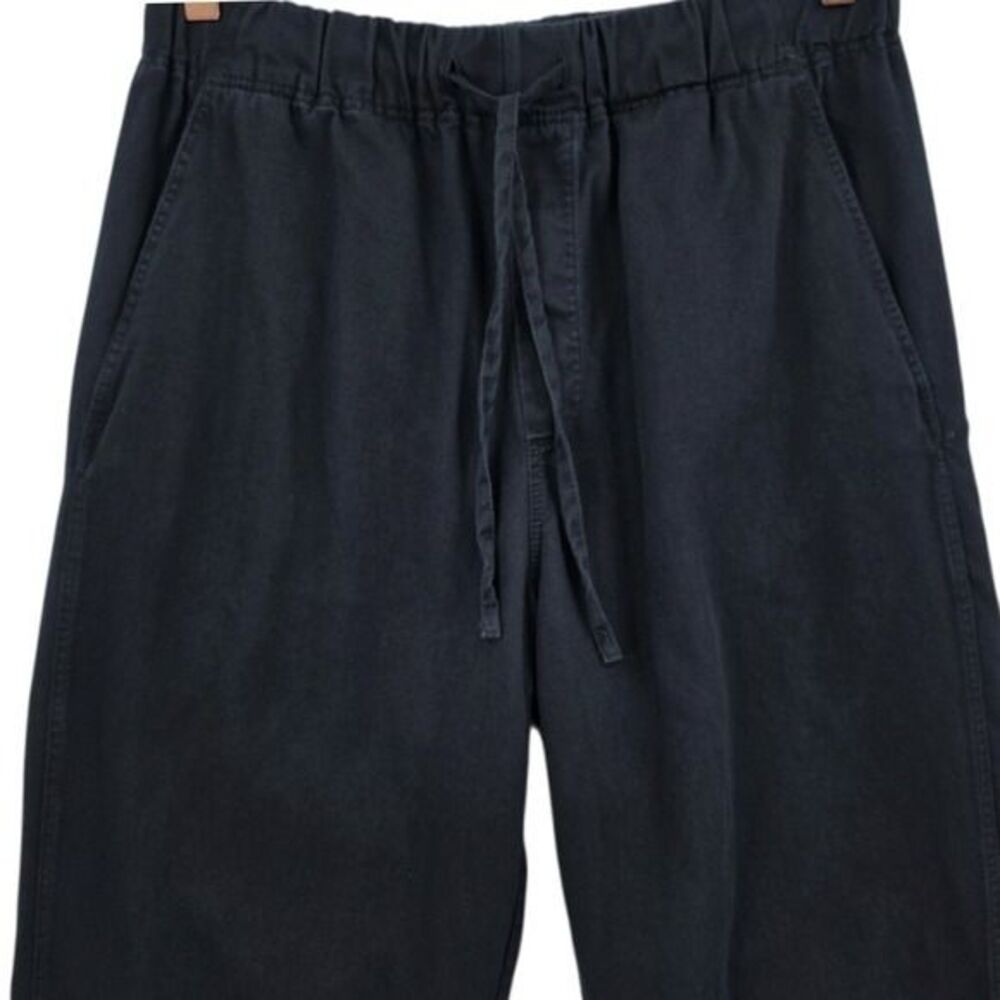 COS Mens S Navy Linen Blend Drawstring Elastic Waist Pull On Pants - Picture 3 of 13